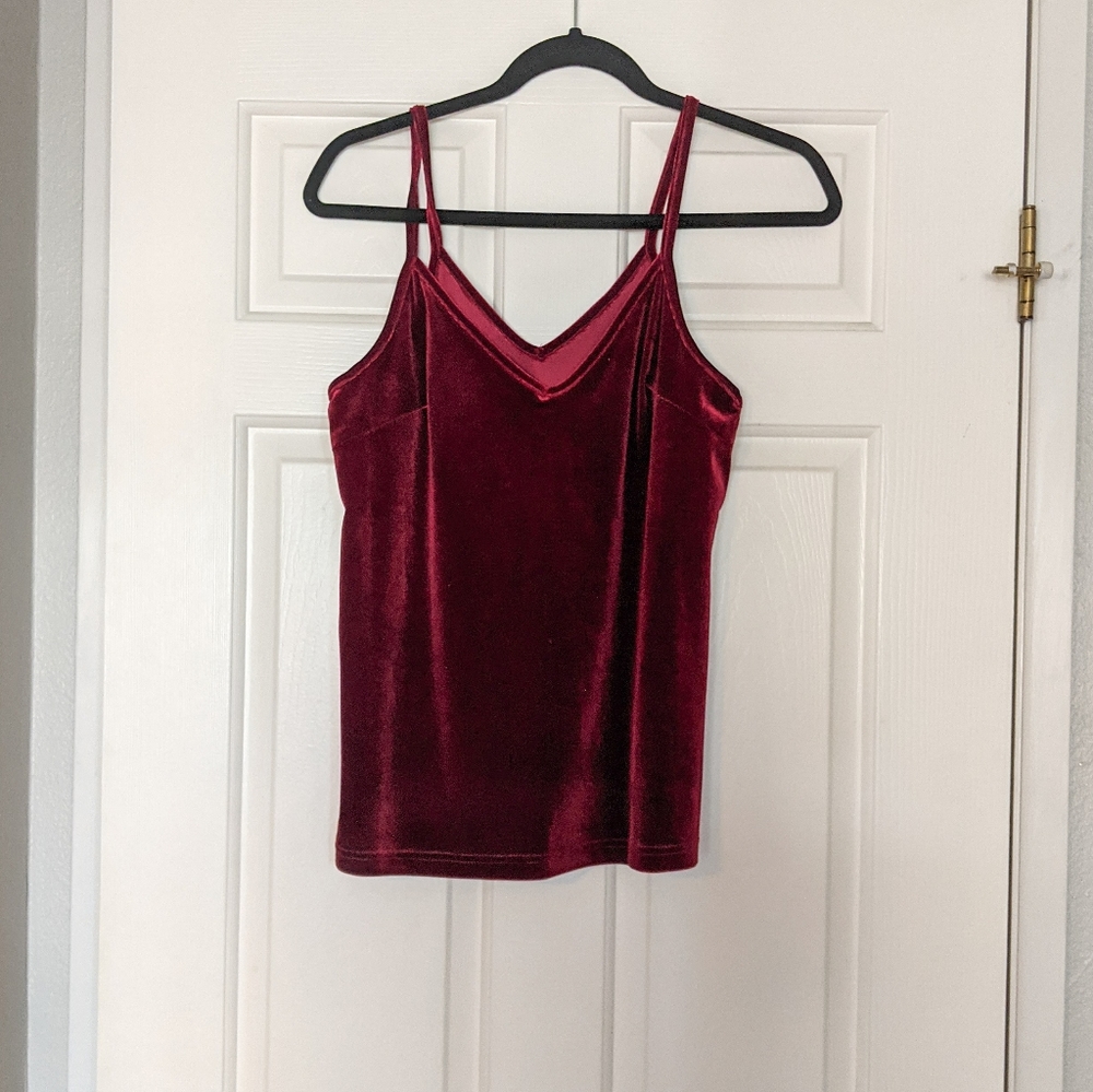 Red velvet cami